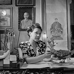 NEW YORK: CHINATOWN, 1942. Lily Chu, owner of a gift shop in Chinatown, New York City