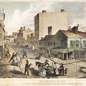 NEW YORK: LOWER EAST SIDE. The notorious Five Points in lower Manhattan, New York, 1859