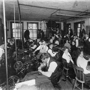 NEW YORK SWEATSHOP, 1912. Interior of a garment sweatshop in New York City, 1912