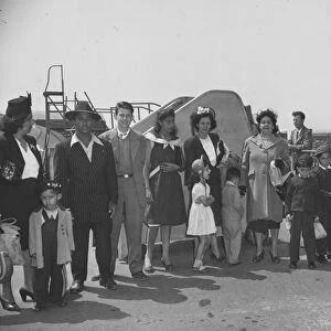 NEWARK: IMMIGRANTS, 1947. A group of Puerto Rican immigrants, having recently arrived