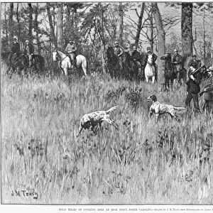NORTH CAROLINA: HUNT, 1887. Field trial of hunting dogs at High Point, North Carolina