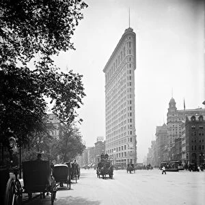 NYC: FLATIRON BUILDING, c1902. The Flatiron Building in New York City. Photograph