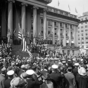 NYC: HAMILTON STATUE, 1923. The unveiling of the Alexander Hamilton statue in New York City