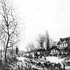 OLD FREDERICK ROAD, c1829. The Fairview Inn, or Three Mile House on the Old Frederick Road