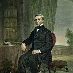 OLIVER WENDELL HOLMES (1808-1894). American man of letters. Colored engraving, 1867