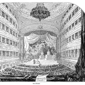 OPERA HOUSE: OPENING, 1847. Interior of the Royal Italian Opera House at Covent Garden
