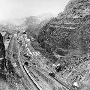 PANAMA CANAL, 1913. View of Culebra Cut during construction of the Panama Canal