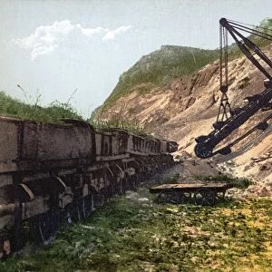 PANAMA CANAL: CULEBRA CUT. An old French excavator at the Culebra Cut, Panama Canal