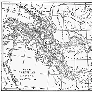 PARTHIAN EMPIRE, c200 B. C. A map of the Parthian Empire, c200 B. C