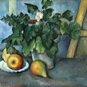 Paul Cezanne: Pot of Flowers and Pears. Canvas, c1888-90