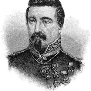 PEDRO de AMPUDIA (fl. 1840). Mexican general. Line engraving, 19th century