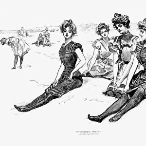Pen-and-ink drawing by Charles Dana Gibson