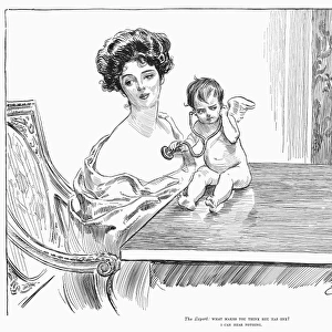 Pen and ink drawing, 1901, by Charles Dana Gibson