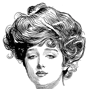 Pen and ink drawing by Charles Dana Gibson, 1900