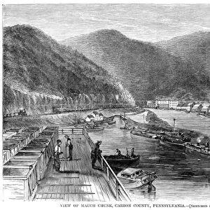 PENNSYLVANIA: MAUCH CHUNK. View of the mining town of Mauch Chunk, Pennsylvania
