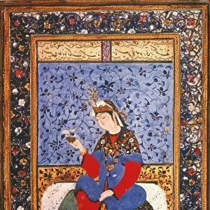 PERSIAN PRINCESS. Persian manuscript illumination, 16th century