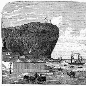 PERU: ARICA, 1880. Raising the blockade on Arica, Peru, during the War of the Pacific, 17 March 1880. Wood engraving, 1880