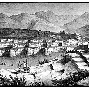 PERU: INCA FORTRESS, 1892. The southwest corner of the Inca fortress of Sacsahuaman