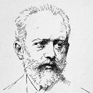 PETER ILICH TCHAIKOVSKY (1840-1893). Russian composer. Etching