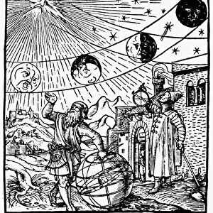 PHASES OF THE MOON, 1534. Woodcut designed by Hans Holbein the Younger from Sebastian