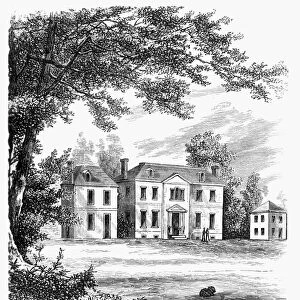PHILADELPHIA: MANSION. Mount Pleasant mansion, built outside Philadelphia, c1761, bought by Benedict Arnold in 1779. Wood engraving, American, 1877