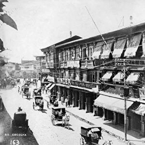 PHILIPPINES, c1900. A view of Escolta in Manila, Philippines. Photograph, c1900