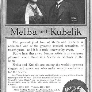 PHONOGRAPH AD, 1914. American magazine advertisement for Victor Talking Machine Company
