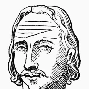 PHYSIOGNOMY, 1637. Forehead of an adventurer. Woodcut, 1637, from Ciro Spontinis Metoposcopia