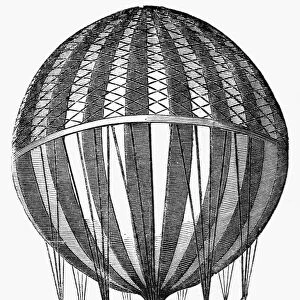 Pierre Testu-Brissy ascending in a hot air balloon, 1786