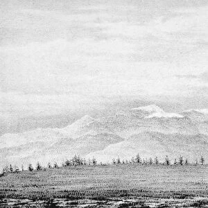 PIKEs PEAK, 1845. View of Pikes Peak, Colorado, 40 miles from the summit. Lithograph