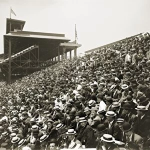 PITTSBURGH: FORBES FIELD. Crowd in the bleachers section at a baseball game at Forbes Field in Pittsburgh, Pennsylvania. Photograph, c1910
