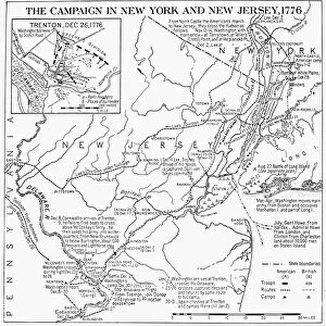 Plan of the campaign in New York and New Jersey during the American Revolutionary War, 1776