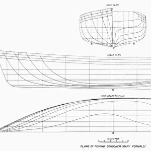 Plans of the fishing schooner Mary Fernald, built at Gloucester, Maine, 1875