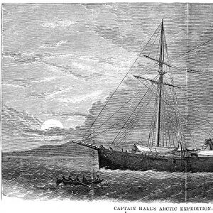 POLARIS EXPEDITION, 1871. The Polaris of Captain Charles Francis Halls 1871 Arctic expedition. Wood engraving, American, 1873