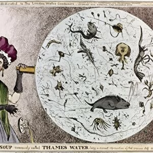 POLLUTION CARTOON, c1828. Monster Soup. Satirical etching by William Heath, c1828
