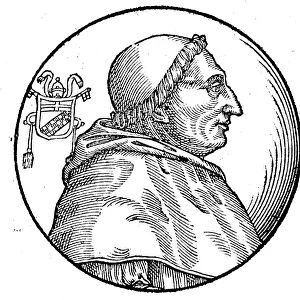 POPE INNOCENT VIII (1432-1492). Pope, 1484-92. Woodcut, Italian, 1592