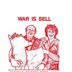 POSTER: BOYCOTT, c1970. War is sell. Economic boycott stops war. Poster, c1970