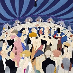 POSTER: DANCING, 1921. Couples dancing in a nightclub. Drawing by Ann Harriet Fish
