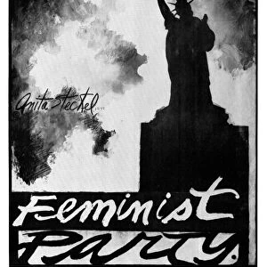 POSTER: FEMINISM, 1971. Feminist party. Poster by Anita Steckel, 1971