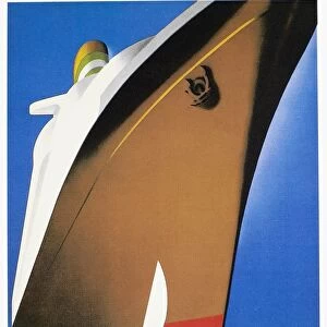Poster by Wim ten Broek for Holland America Line, 1932