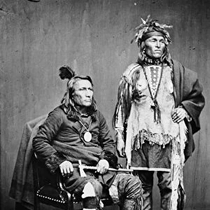 POTAWATOMI, c1860. A chief and warrior of the Potawatomi people, possibly of the Crane Clan