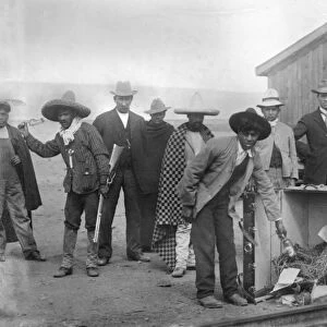 PROHIBITION, 1910s. Destroying native Mexican whiskey at the Pearson Company headquarters