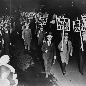 PROHIBITION PROTEST, 1931. Members of a labor union protesting prohibition in Newark, New Jersey