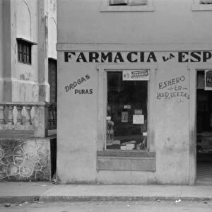 PUERTO RICO: PHARMACY, 1941. Farmacia La Esperanza, a small drug store in Barranquitas