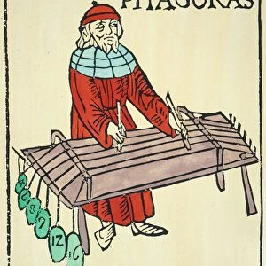 PYTHAGORAS: MUSIC, 1492. Pythagoras discovery of the dependence of the musical