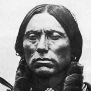 QUANAH PARKER (1845-c1911). Kwahadi Comanche subchief. Detail of a photograph