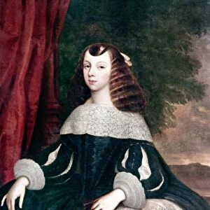 QUEEN CATHERINE of Braganza (1638-1705). Queen of Charles II of England. Oil on canvas