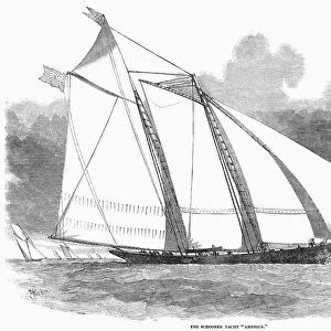 RACING YACHT: AMERICA, 1851. The schooner yacht America, built for the New York Yacht Club
