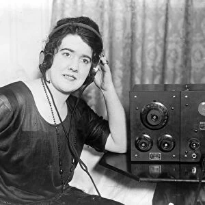 RADIO OPERATOR, 1922. The radio operator at the Hotel Vanderbilt in New York City