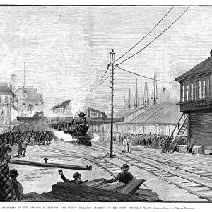 RAILROAD: POST-STRIKE, 1888. The first suburban train started after the strike